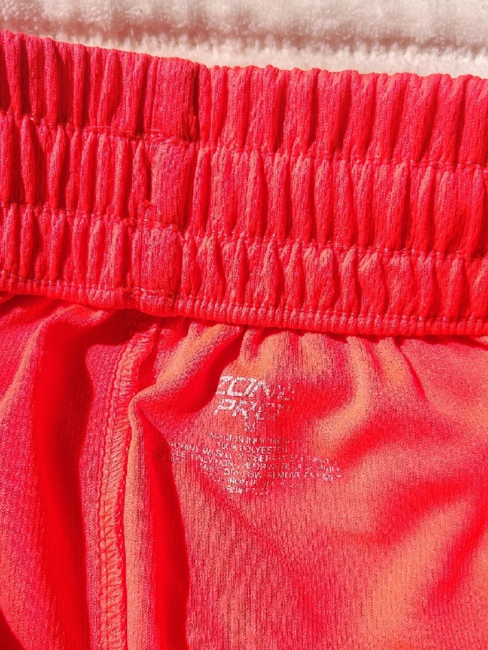 Zone Pro Neon Coral‎ Pink Athletic Dolphin Shorts Mesh Running Gym Women M